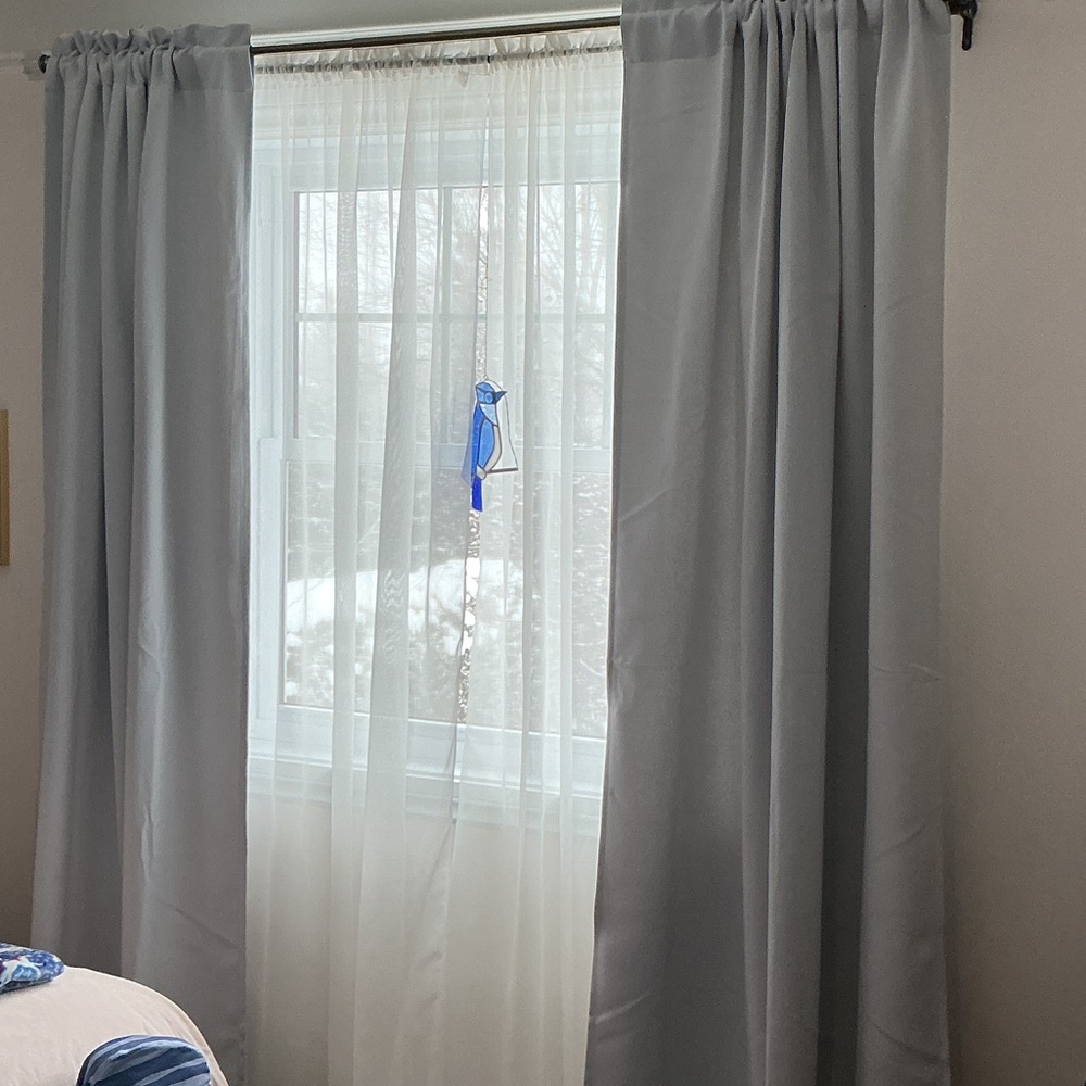 Elegant Gray Curtains for Home Decor(2), 84 inch.long New!